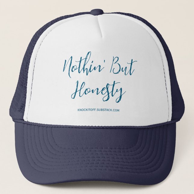 Casquette Rien d'autre que l'honnêteté (Devant)