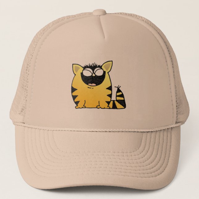 Casquette Rire drôle de chat (Devant)