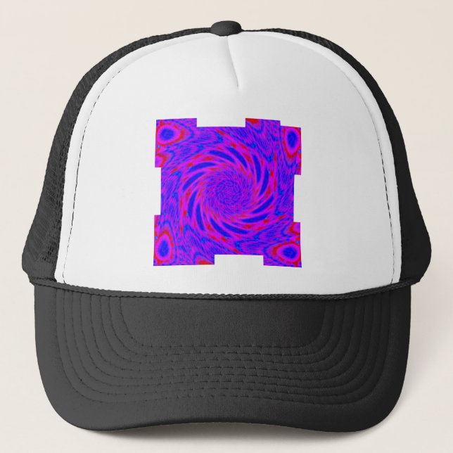 Casquette RMDESIGN Mandala-colorrose-bleu-LOVE-kaléidoscope (Devant)