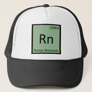 Casquette Rn - chiffres romains tableau périodique chimie