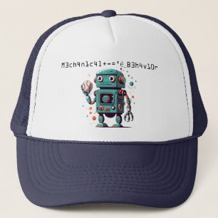 Casquette robot baseball mignon robot avec une balle