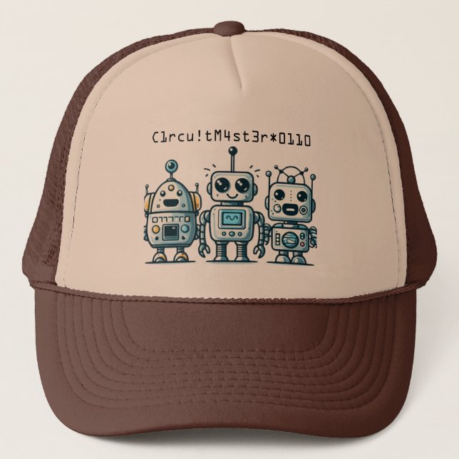 Casquette robot baseball trois robots cool (Devant)
