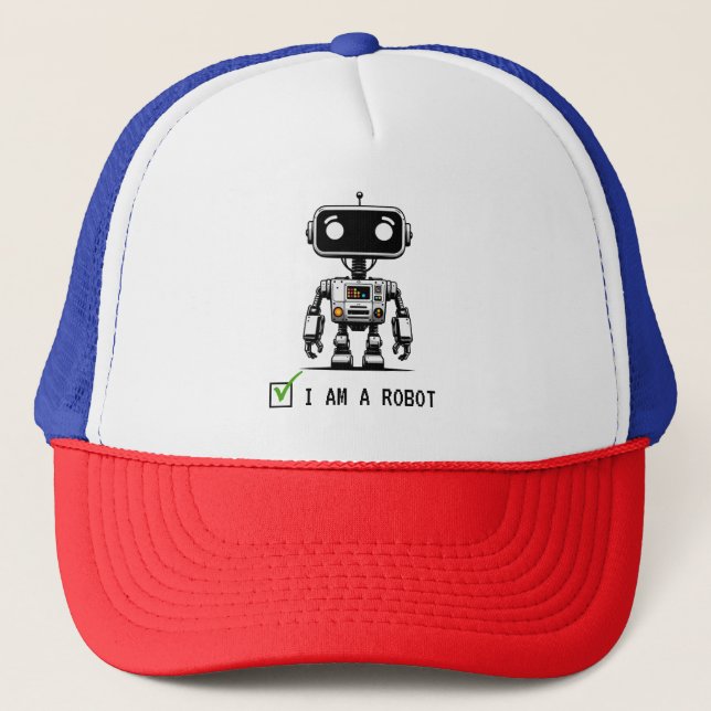 Casquette Robot Captcha - Je suis un Robot (Devant)