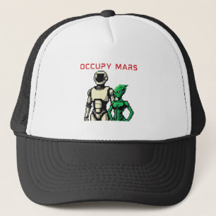 Casquette Robot Humanoïde Futuriste sur une Planète Extrater