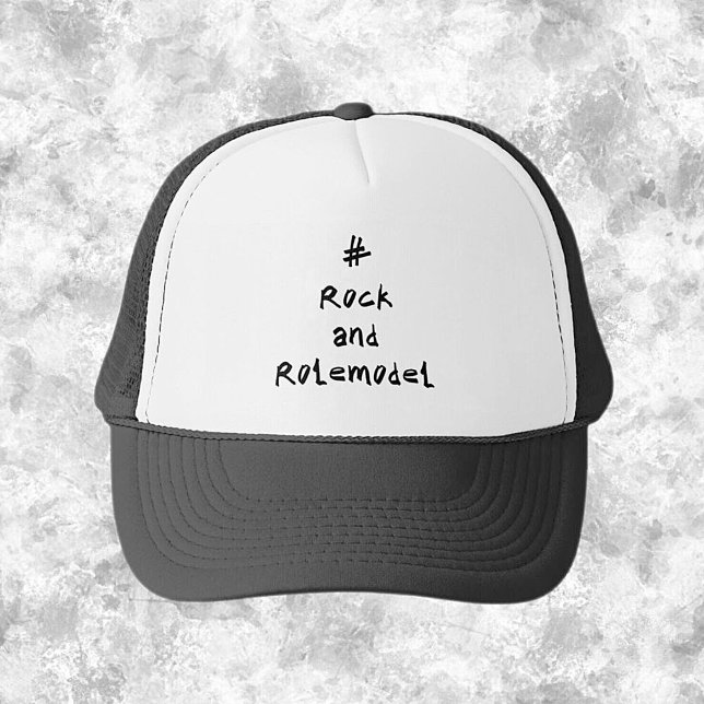 Casquette # Rock and Rolemodel - Noir. (Créateur téléchargé)