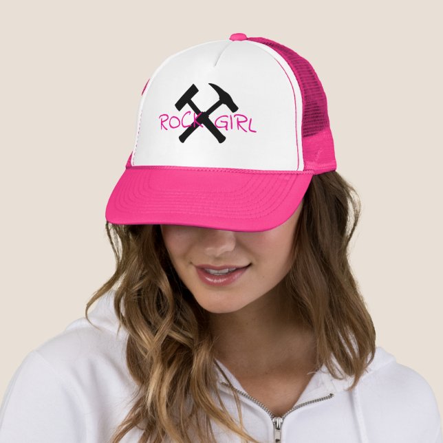 Casquette "Rock Girl" Geologist's Hammer Logo (En situation)