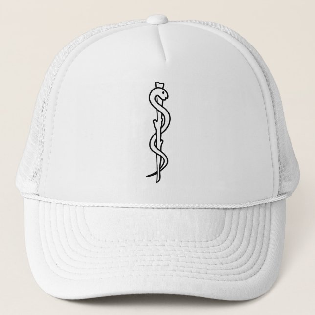 Casquette Rod d'Asclepius [symbole médical] (Devant)