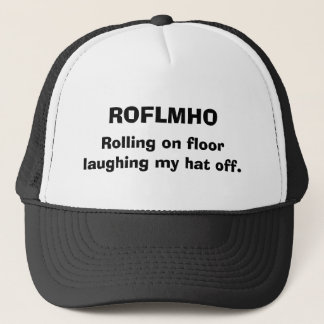 Casquette ROFLMHO, roulant sur le plancher riant mon