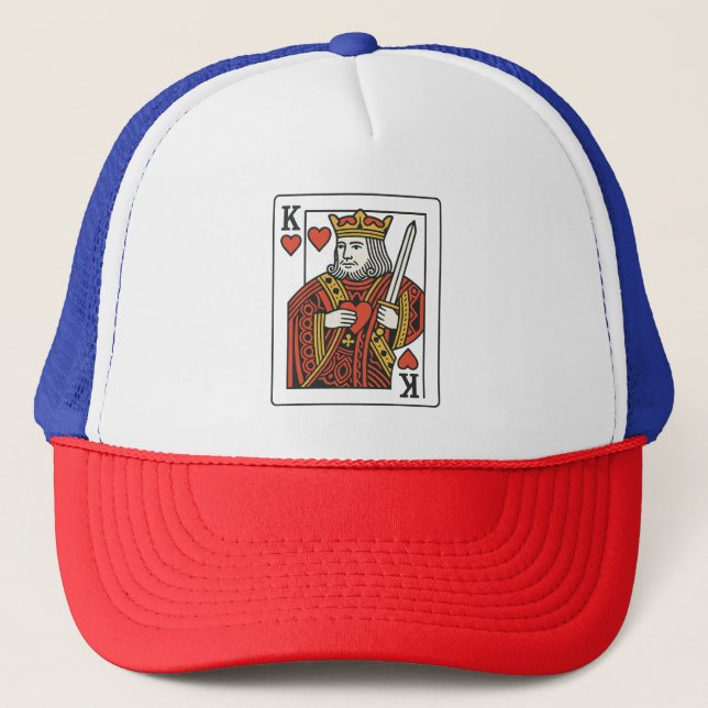 Casquette Roi des Coeurs — Regal Red & Gold (Devant)