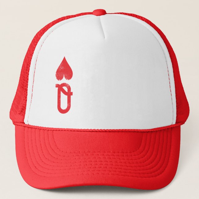 Casquette Roi et reine des couples de cartes de jeu de (Devant)