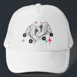Casquette Roller Skates Derby Skating Roller Babe<br><div class="desc">Dessin minimaliste de patins à rouleaux. Illustration de deux quads roller skate. Patinage à rouleaux esthétique simple,  patinage à rouleaux illustration moderne. Cadeau pour un patineur à roulettes. Rouls,  quads patins esthétique rose. Patins à roulettes,  patins à roulettes cadeaux de sac à dos.</div>