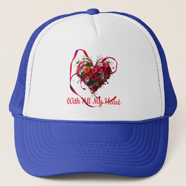 Casquette Romantic Floral Heart (Devant)