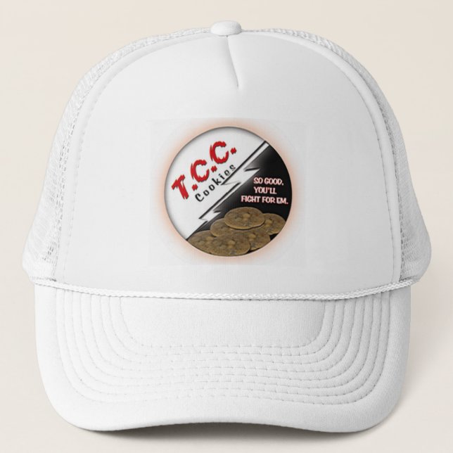 Casquette rond de logo de TCC, blanc (Devant)