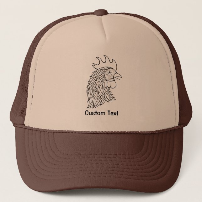 Casquette Rooster's Head Line Art (Devant)