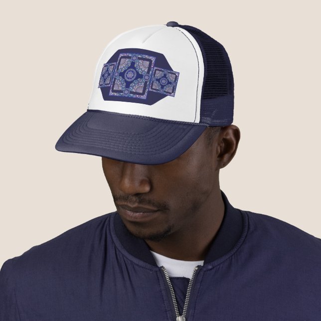 Casquette Rosace bleue (En situation)