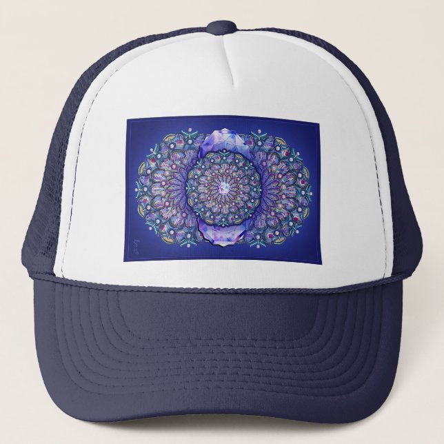 Casquette Rosace bleue (Devant)