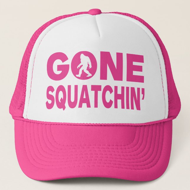 Casquette rose allé de camionneur de Squatchin (Devant)