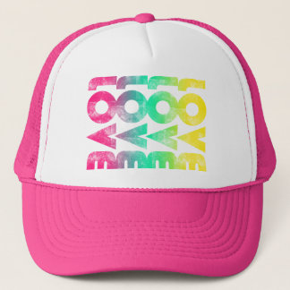 Casquette rose au néon de camionneur d'amour