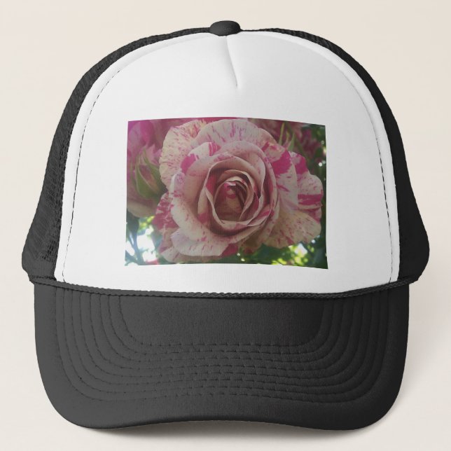 Casquette Rose blanc rouge (Devant)