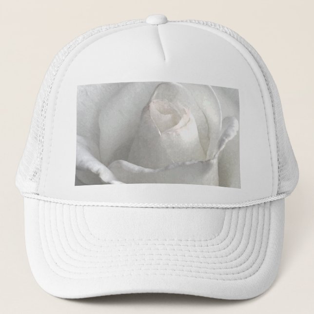 Casquette Rose blanche (Devant)