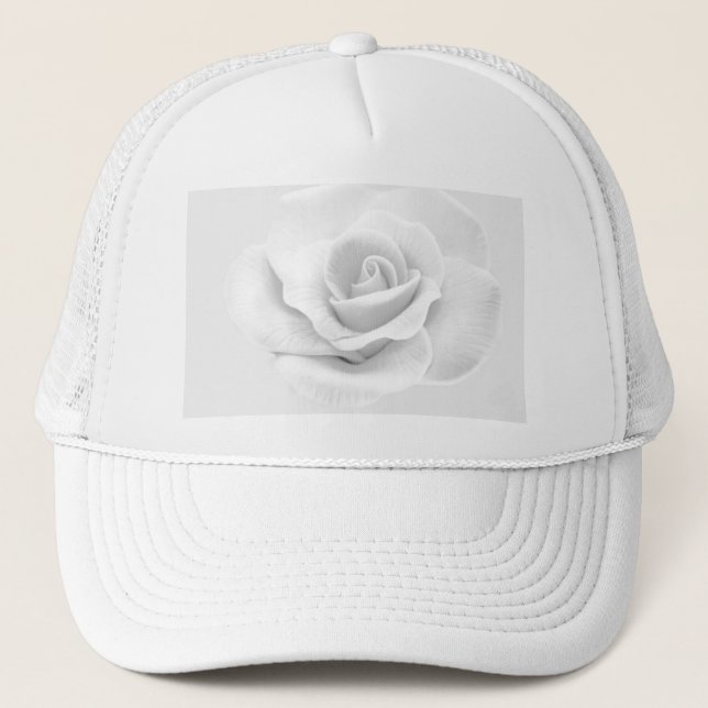 Casquette Rose blanche (Devant)