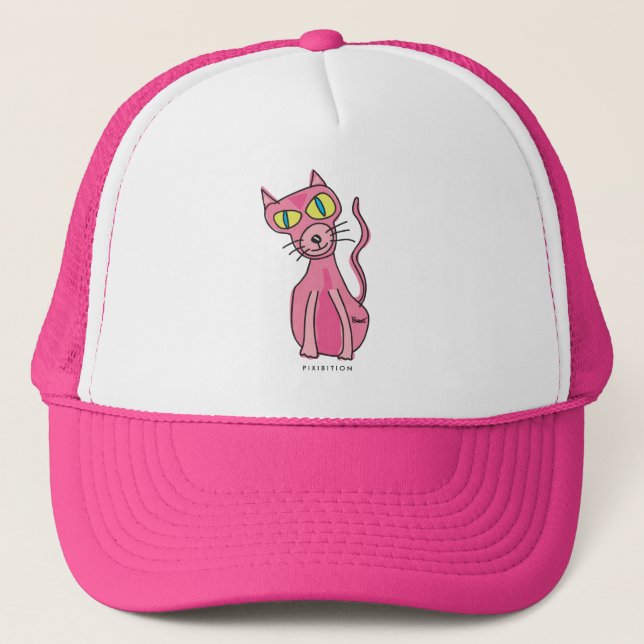 Casquette rose de chat (Devant)