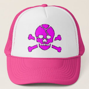 casquette rose de crâne