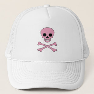 Casquette rose de pirate de jolly roger