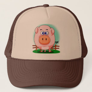 Casquette rose de porc