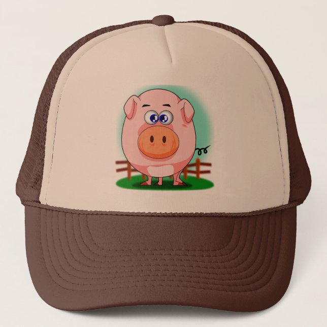 Casquette rose de porc (Devant)