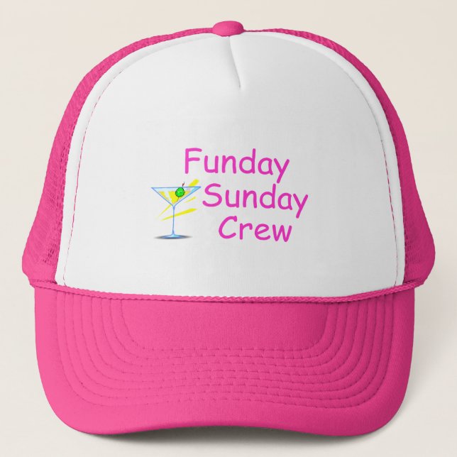 Casquette Rose d'équipage de Funday dimanche (Devant)