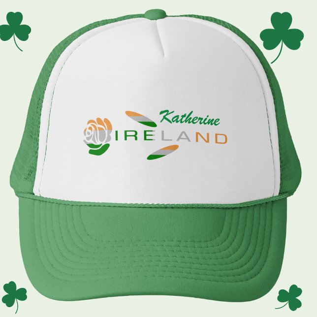 Casquette Rose du drapeau irlandais personnalisé (Créateur téléchargé)