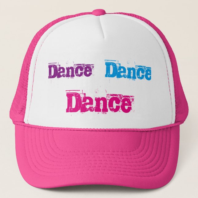 Casquette rose et blanc de camionneur (Devant)