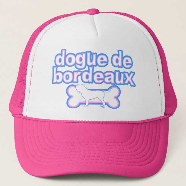 Casquette Rose et Blue Dogue de Bordeaux (Devant)