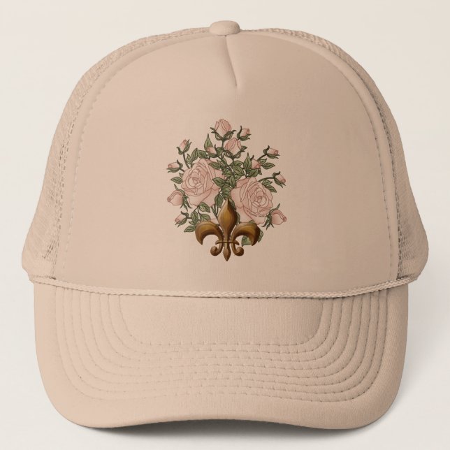Casquette Rose Fleur De Lis (Devant)