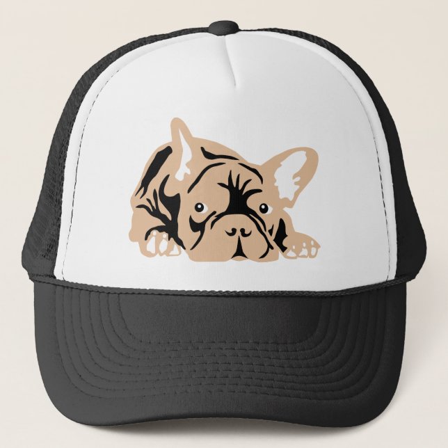 Casquette Rose français de Bulldog (Devant)
