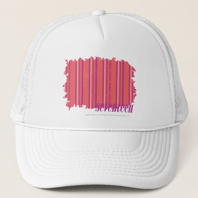 Casquette Rose mince 2 de rayures (Devant)