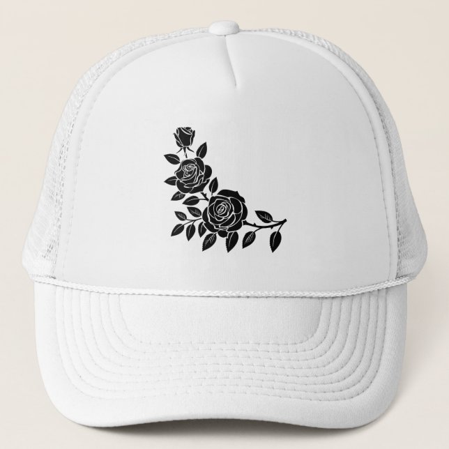 Casquette Rose noir (Devant)
