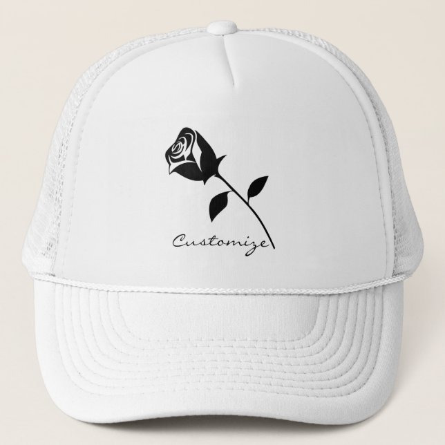 Casquette Rose noir Valentine Flower Thunder_Cove (Devant)