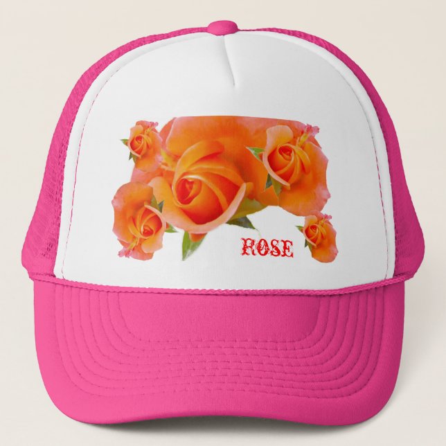 Casquette Rose orange (Devant)