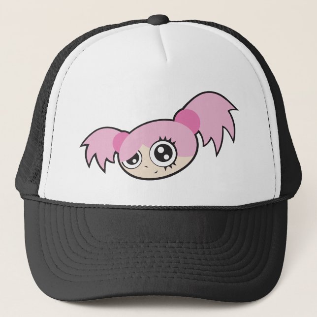 Casquette Rose punk de fille (Devant)