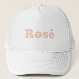 Casquette Rose rose clair typographie moderne girly chic