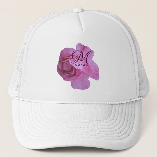 Casquette Rose rose personnalisable Margaret nom boho tendan (Devant)
