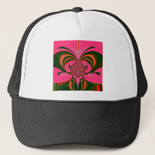 Casquette Rose rouge or vert