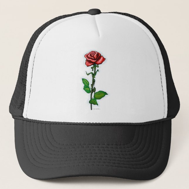Casquette Rose rouge simple (Devant)