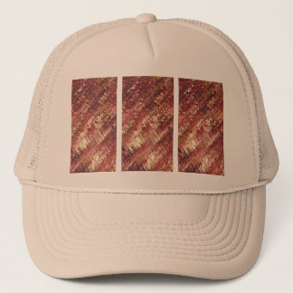 Casquette rose tryptique de camionneur de plume