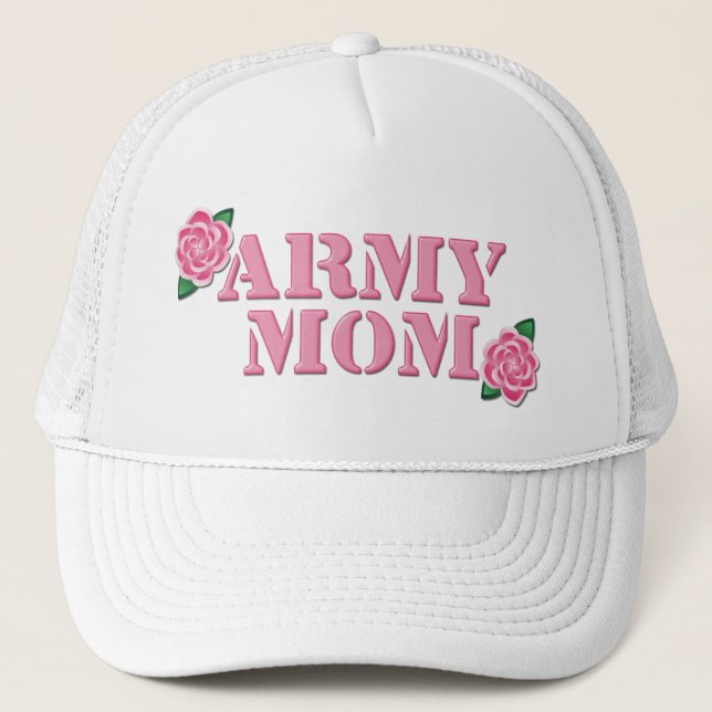 Casquette Roses de rose de maman d'armée (Devant)