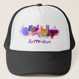 Casquette Rotterdam skyline in watercolor