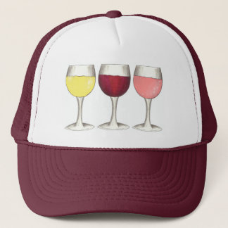 Casquette Rouge Blanc Rosé Verres Vignoble Vignoble Lover Vi
