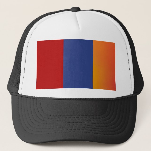 Casquette rouge bleu orange (Devant)